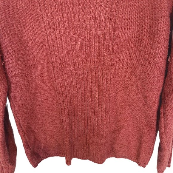 Sundance Womens M Orange Cotton Silk Blend Long Sleeves Turtleneck Sweater - Picture 3 of 8